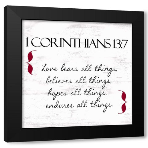Love in Black Black Modern Wood Framed Art Print by Greene, Taylor