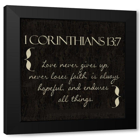 Love in Beige Black Modern Wood Framed Art Print with Double Matting by Greene, Taylor