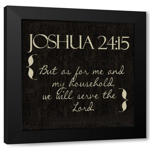 Joshua 24-15 Black Modern Wood Framed Art Print with Double Matting by Greene, Taylor
