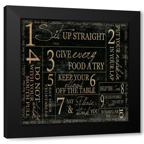 OPEN-KITCHEN Black Modern Wood Framed Art Print with Double Matting by Greene, Taylor