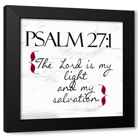 Psalm 27-1 N Black Modern Wood Framed Art Print with Double Matting by Greene, Taylor