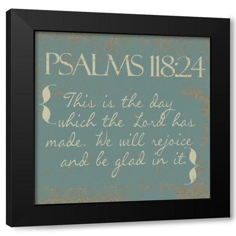 Psalms 118-24-New Black Modern Wood Framed Art Print with Double Matting by Greene, Taylor