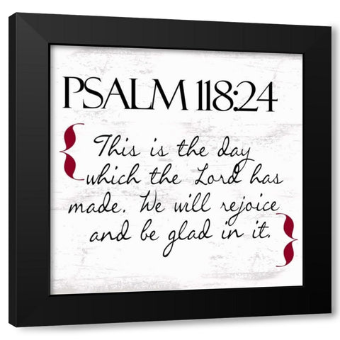 Psalms 118-24 Black Modern Wood Framed Art Print with Double Matting by Greene, Taylor