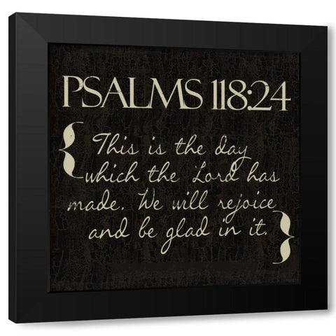 Psalms 118-24 Black Modern Wood Framed Art Print by Greene, Taylor