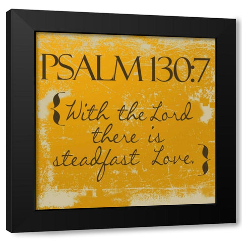 Psalms 130-7-Orange Black Modern Wood Framed Art Print with Double Matting by Greene, Taylor