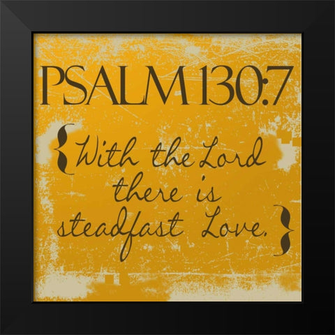 Psalms 130-7-Orange Black Modern Wood Framed Art Print by Greene, Taylor