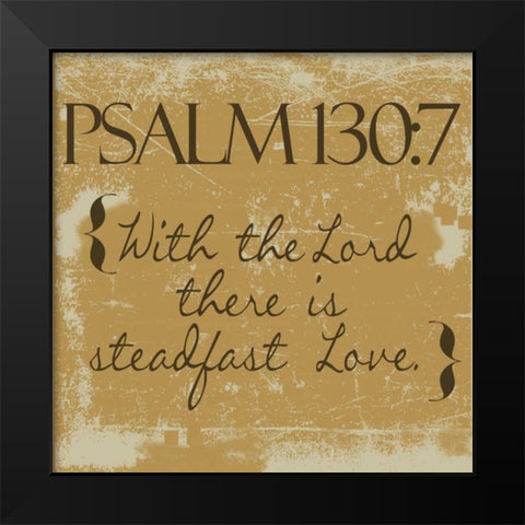 Psalms 130-7-Gold Black Modern Wood Framed Art Print by Greene, Taylor