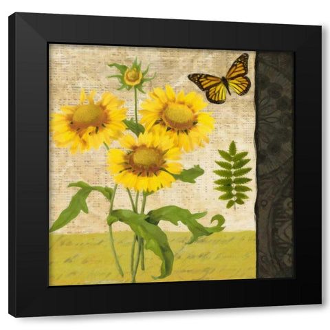 FLORAL III Black Modern Wood Framed Art Print with Double Matting by Greene, Taylor