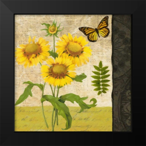 FLORAL III Black Modern Wood Framed Art Print by Greene, Taylor