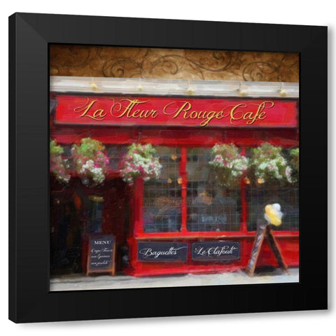 Cafe Black Modern Wood Framed Art Print with Double Matting by Greene, Taylor