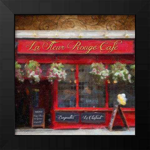 Cafe Black Modern Wood Framed Art Print by Greene, Taylor