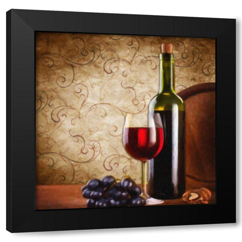 Wine II Black Modern Wood Framed Art Print with Double Matting by Greene, Taylor