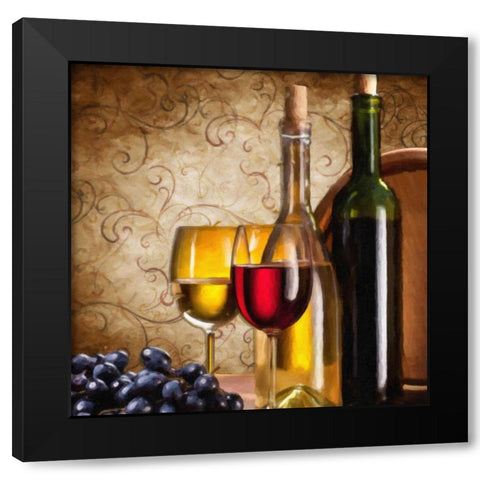 Wine III Black Modern Wood Framed Art Print with Double Matting by Greene, Taylor