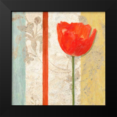Poppy Silhouette I Black Modern Wood Framed Art Print by Greene, Taylor