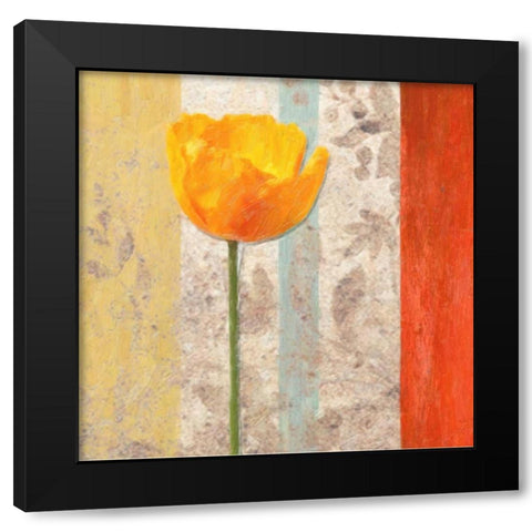 Poppy Silhouette II Black Modern Wood Framed Art Print with Double Matting by Greene, Taylor