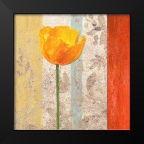 Poppy Silhouette II Black Modern Wood Framed Art Print by Greene, Taylor