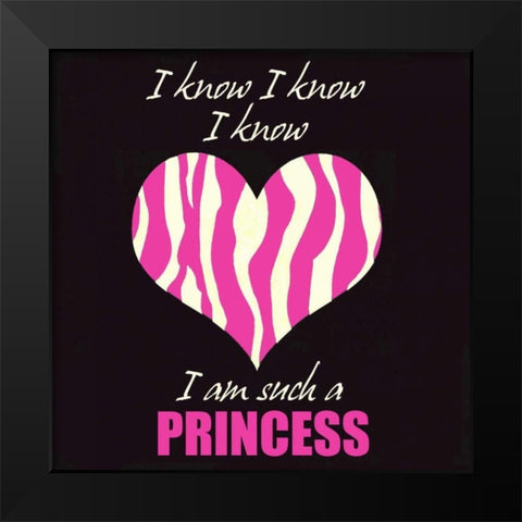 Such A Princess D Black Modern Wood Framed Art Print by Greene, Taylor