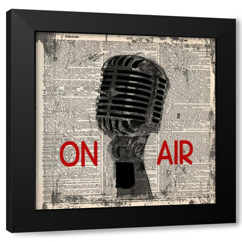 ON AIR Black Modern Wood Framed Art Print with Double Matting by Greene, Taylor