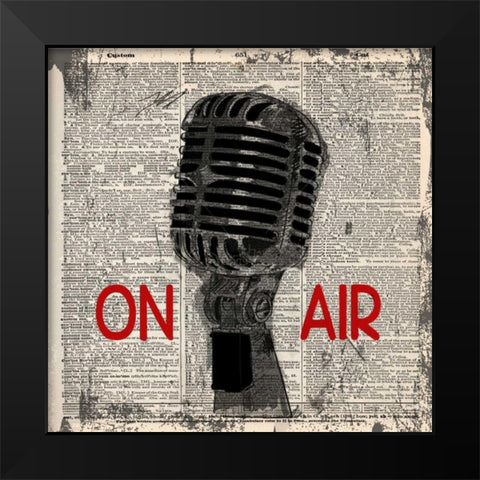 ON AIR Black Modern Wood Framed Art Print by Greene, Taylor