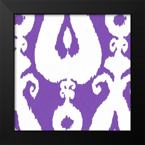 PURPLE IKAT Black Modern Wood Framed Art Print by Greene, Taylor