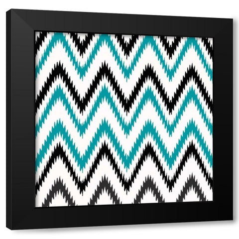 CHEVRON IV Black Modern Wood Framed Art Print with Double Matting by Greene, Taylor