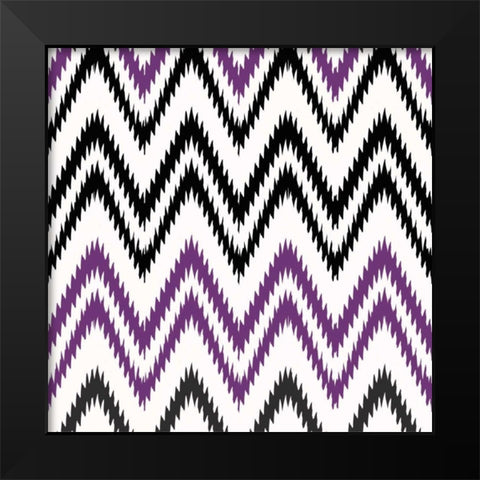 CHEVRON V Black Modern Wood Framed Art Print by Greene, Taylor