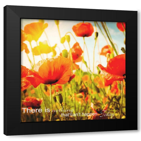 THERE IS NOTHING Black Modern Wood Framed Art Print with Double Matting by Greene, Taylor