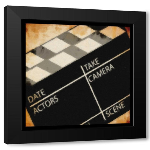 CLAPBOARD Black Modern Wood Framed Art Print with Double Matting by Greene, Taylor