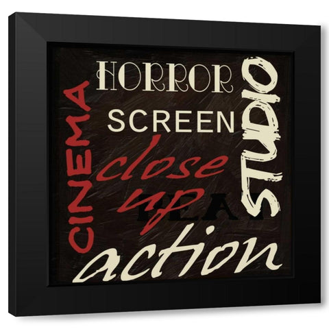 CLOSE UP TYPOGRAPHY Black Modern Wood Framed Art Print with Double Matting by Greene, Taylor