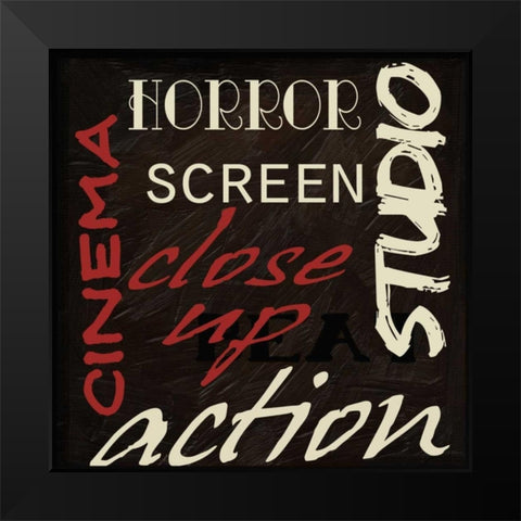 CLOSE UP TYPOGRAPHY Black Modern Wood Framed Art Print by Greene, Taylor