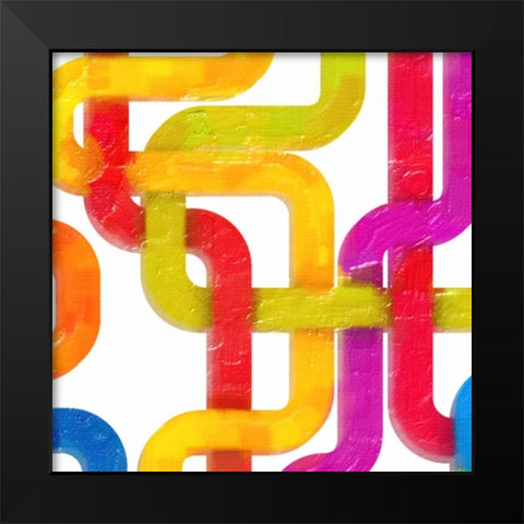 GEOMETRIC LINE I Black Modern Wood Framed Art Print by Greene, Taylor