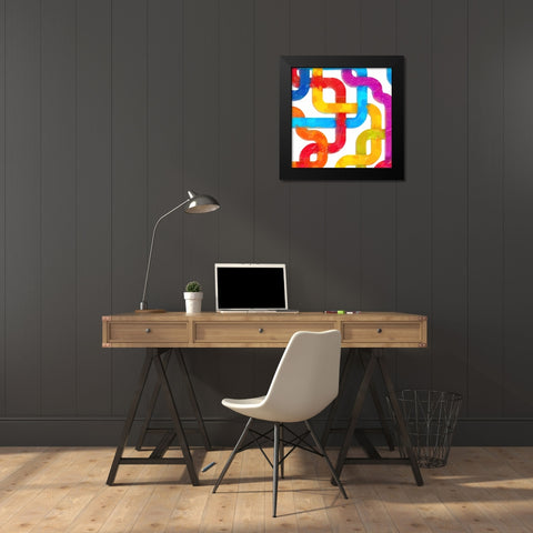 GEOMETRIC LINE IV Black Modern Wood Framed Art Print by Greene, Taylor