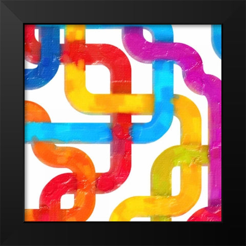 GEOMETRIC LINE IV Black Modern Wood Framed Art Print by Greene, Taylor