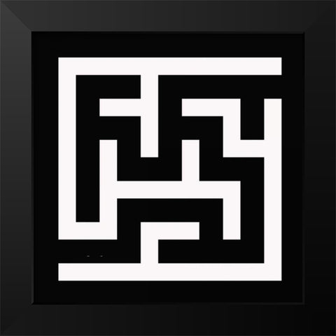 LABYRINTH I A Black Modern Wood Framed Art Print by Greene, Taylor