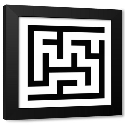 LABYRINTH I Black Modern Wood Framed Art Print by Greene, Taylor