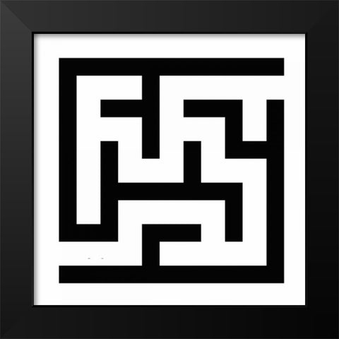 LABYRINTH I Black Modern Wood Framed Art Print by Greene, Taylor