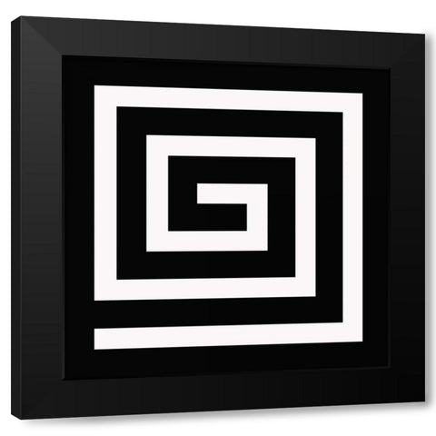 LABYRINTH II C Black Modern Wood Framed Art Print with Double Matting by Greene, Taylor
