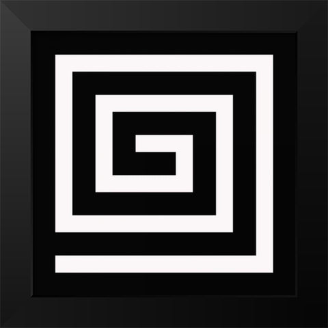 LABYRINTH II C Black Modern Wood Framed Art Print by Greene, Taylor