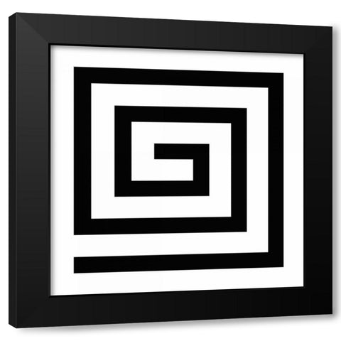 LABYRINTH II Black Modern Wood Framed Art Print with Double Matting by Greene, Taylor