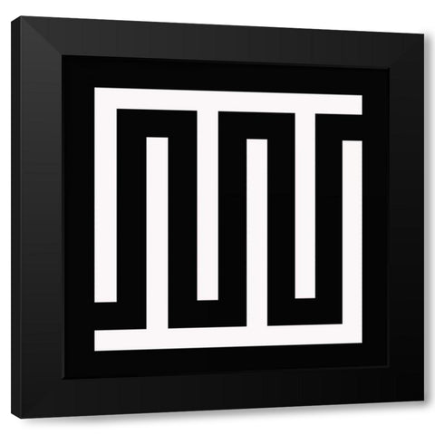 LABYRINTH IV G Black Modern Wood Framed Art Print by Greene, Taylor
