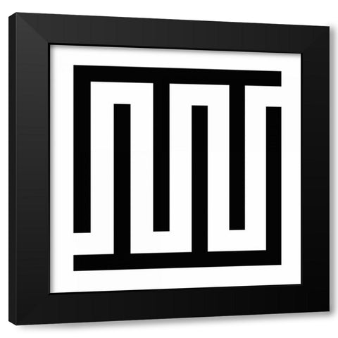 LABYRINTH IV Black Modern Wood Framed Art Print with Double Matting by Greene, Taylor