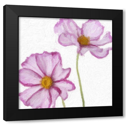 PLUM FLORAL PAIR Black Modern Wood Framed Art Print with Double Matting by Greene, Taylor
