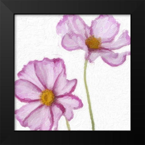 PLUM FLORAL PAIR Black Modern Wood Framed Art Print by Greene, Taylor