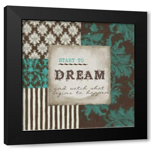 Start To Dream Black Modern Wood Framed Art Print by Greene, Taylor