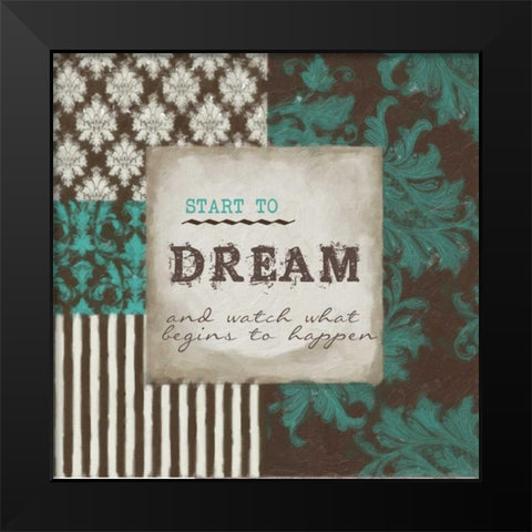 Start To Dream Black Modern Wood Framed Art Print by Greene, Taylor