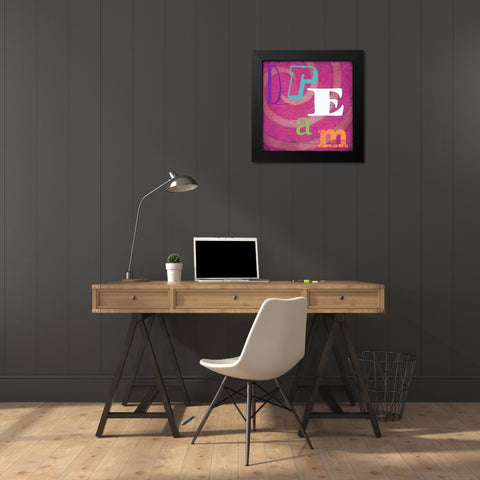 DREAM Black Modern Wood Framed Art Print by Greene, Taylor