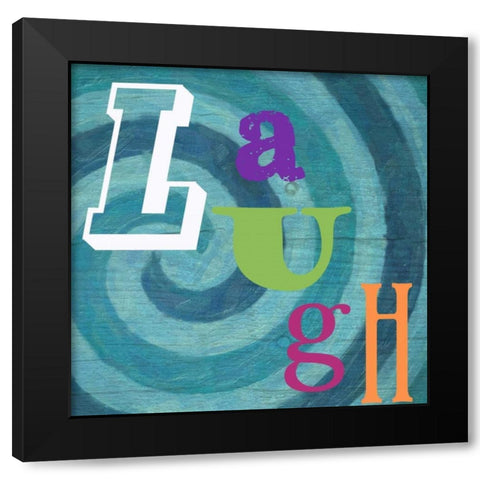 Laugh Swirl Black Modern Wood Framed Art Print with Double Matting by Greene, Taylor