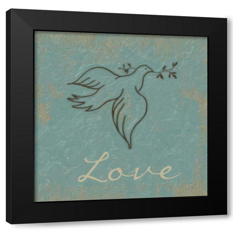 Love Black Modern Wood Framed Art Print by Greene, Taylor