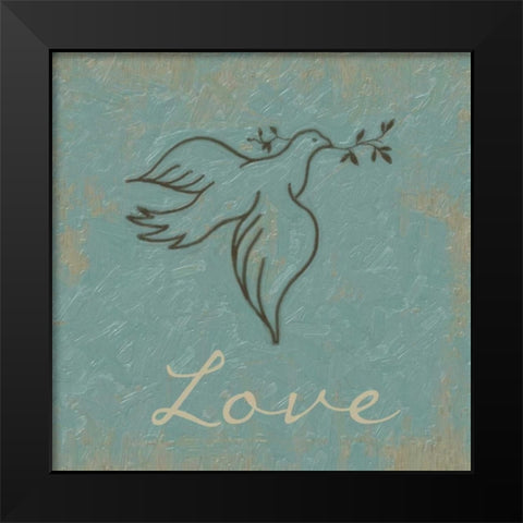Love Black Modern Wood Framed Art Print by Greene, Taylor