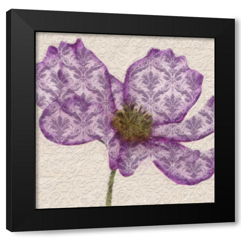 PATTEREND PETALS I Black Modern Wood Framed Art Print with Double Matting by Greene, Taylor